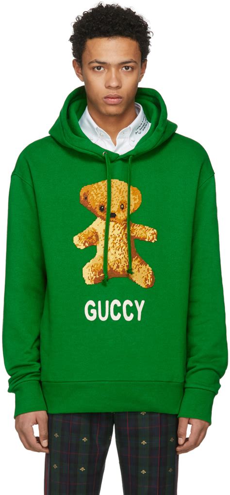 gucci teddy bear hoodie|gucci hoodie cost.